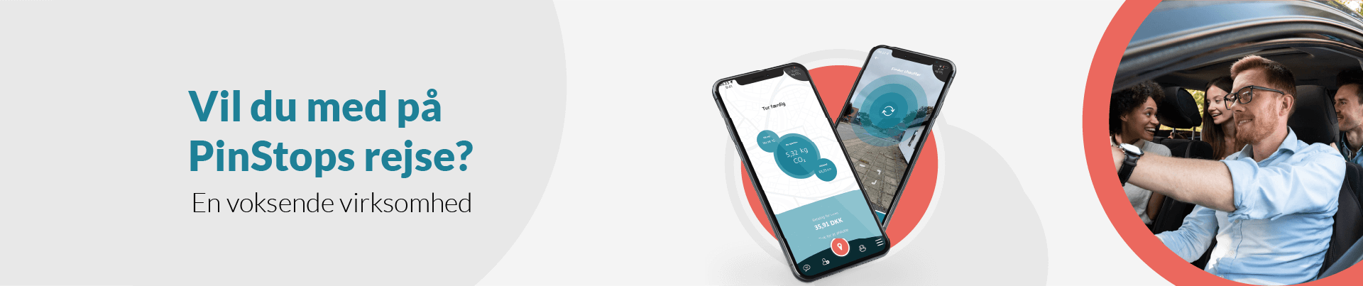 Banner for jobside. Vil du være en del af PinStops rejse? En voksende virksomhed